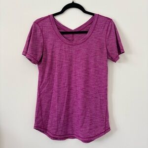 Lululemon | Intensi-Tee Seawheeze 2016 | Sz 6 | Heathered Regal Plum | EUC